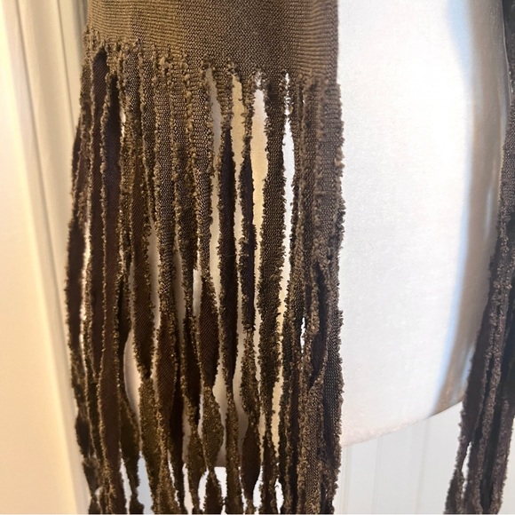 Vintage Fringe Brown Vest - Picture 6 of 10
